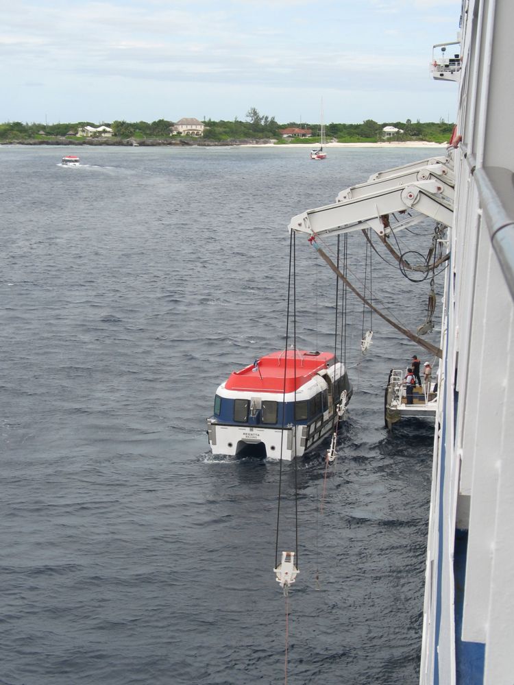 Tender landing Grand Cayman