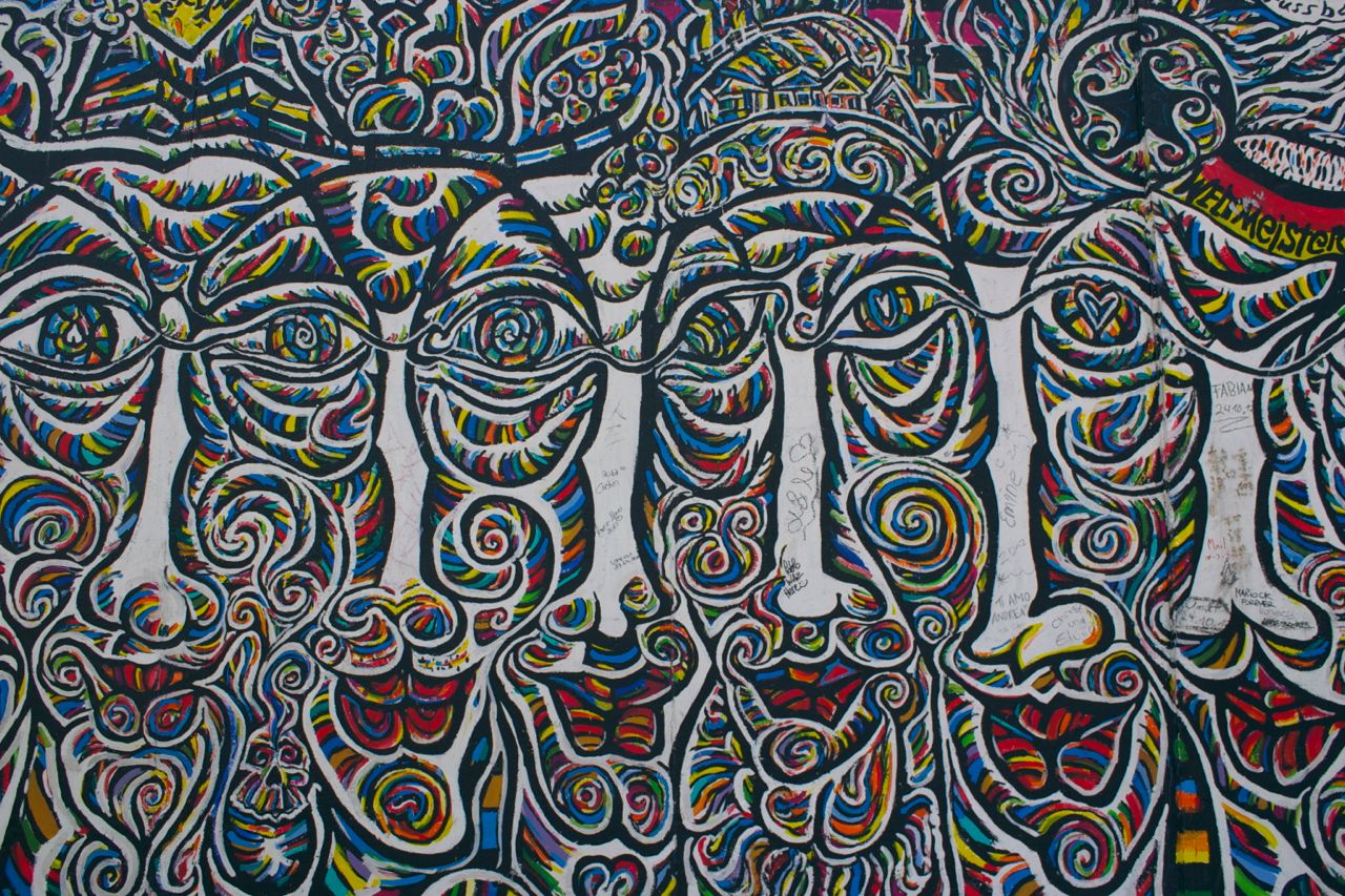 Berlin: East Side Gallery -- open-air mural space on a remaining section of the Wall